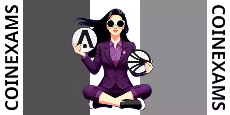 Nova (CoinExams Mascot) holding Aion logo on the left and holding Sonic on the right.