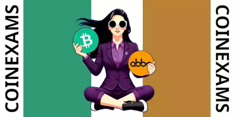 Nova (CoinExams Mascot) holding Bitcoin Cash logo on the left and holding Abbc Coin on the right.