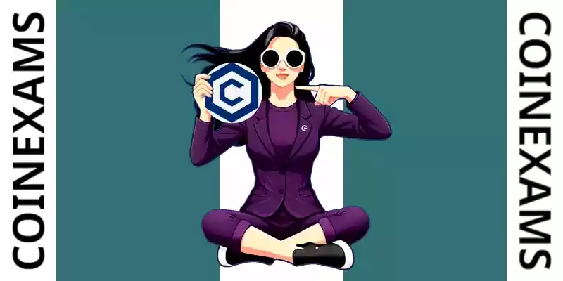 Nova (CoinExams Mascot) holding Cronos logo