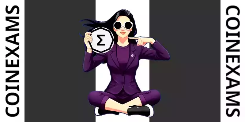 نوفا (تميمة CoinExams) تحمل شعار Ergo