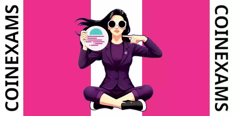 Nova (CoinExams Mascot) holding Moonbeam logo