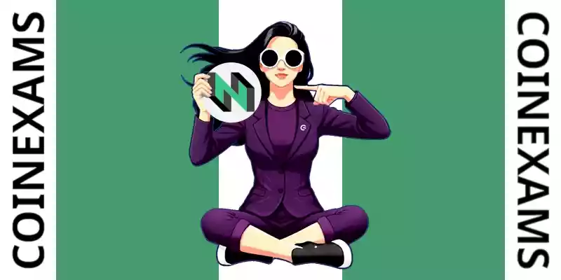 نوا (نماد CoinExams) که لوگوی Nervos Network را در دست دارد