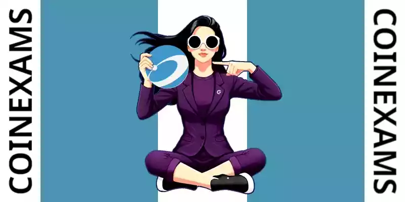 Nova (CoinExams Mascot) holding Nexus logo