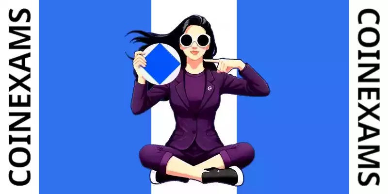 Nova (CoinExams Mascot) holding Waves logo